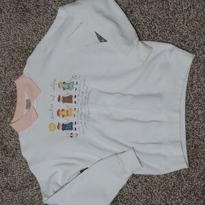 VTG Collared Grandma Sweater  Valerie Sockwell Rules Of Life Folk Art Size L/XL